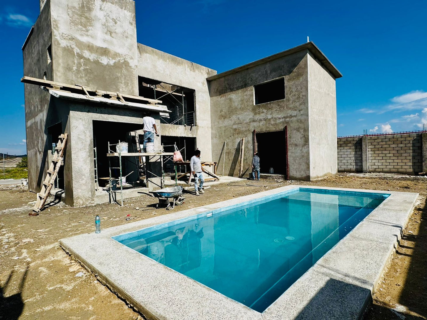 Obra en proceso casa La Loma Morelos — foto real 2
